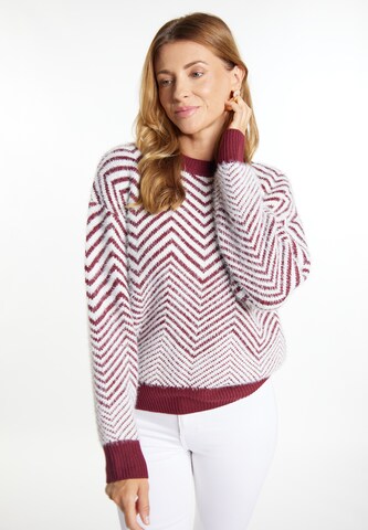 Pull-over 'Iridia' usha WHITE LABEL en rouge : devant