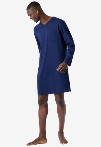 SCHIESSER Pajamas long in Blue: front