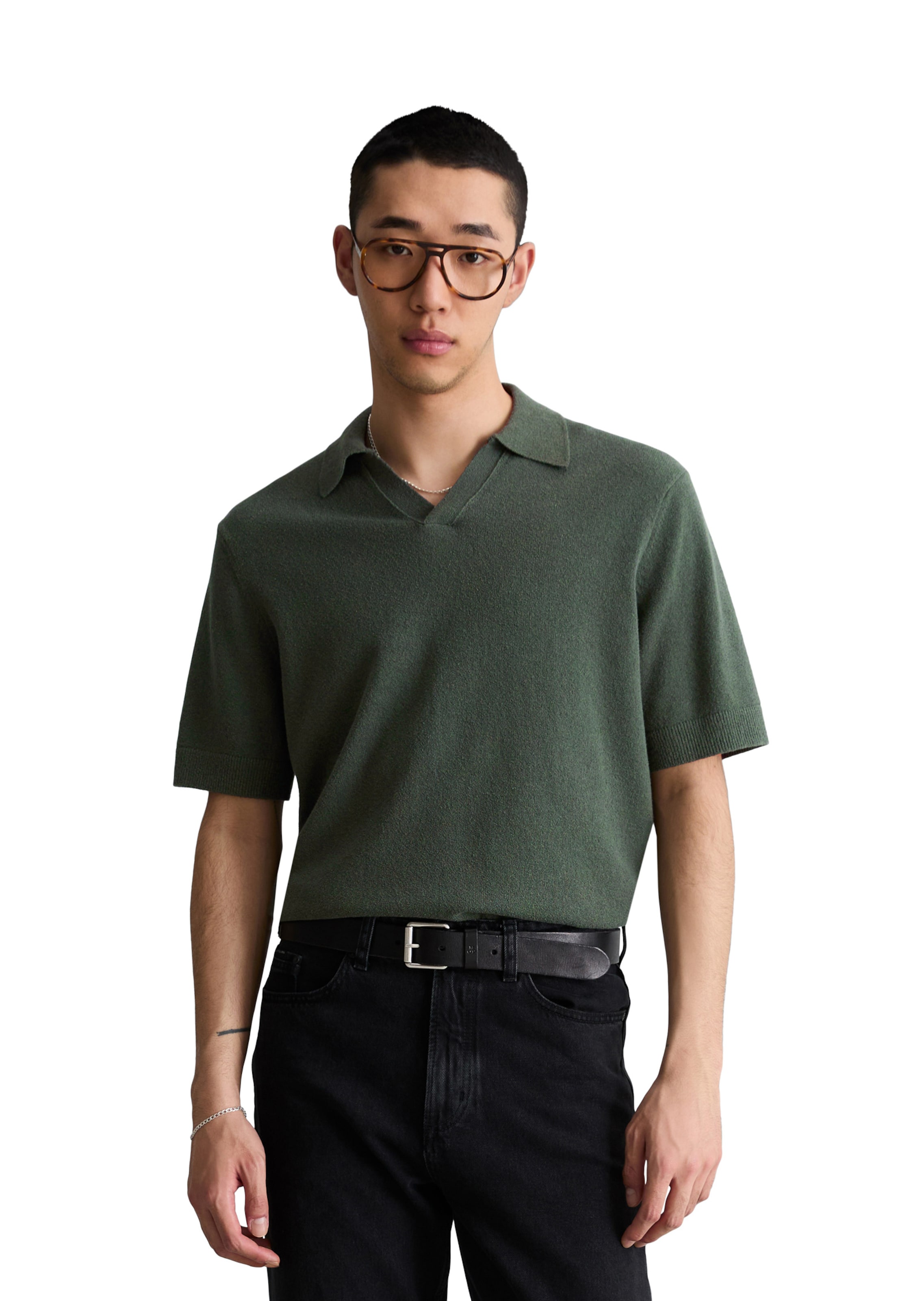 Marc O'Polo DENIM Shirt in Green: front