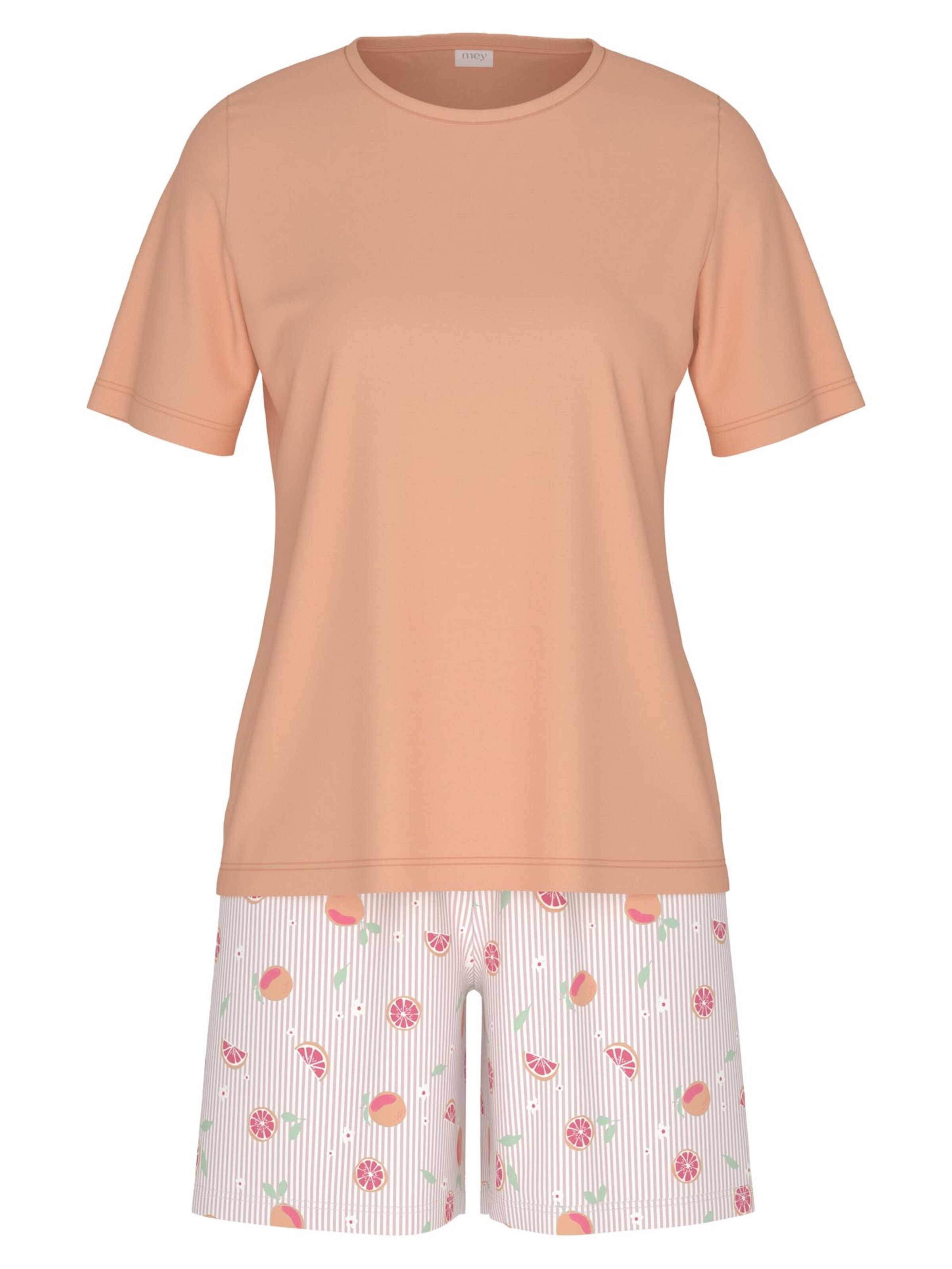 Mey Pajama 'Grapefruit' in Orange: front