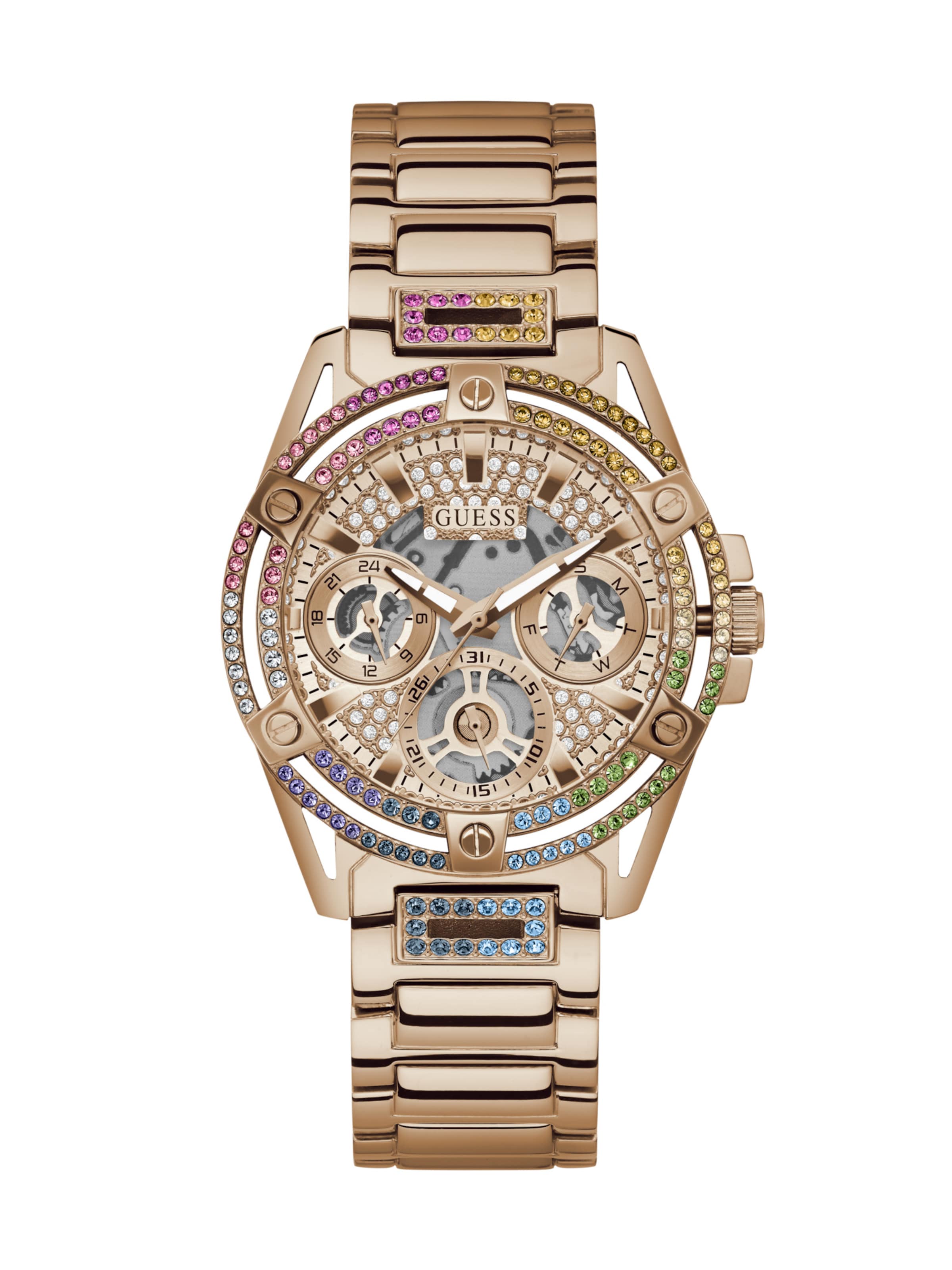 GUESS Uhr  'QUEEN ' in Pink: Vorderseite