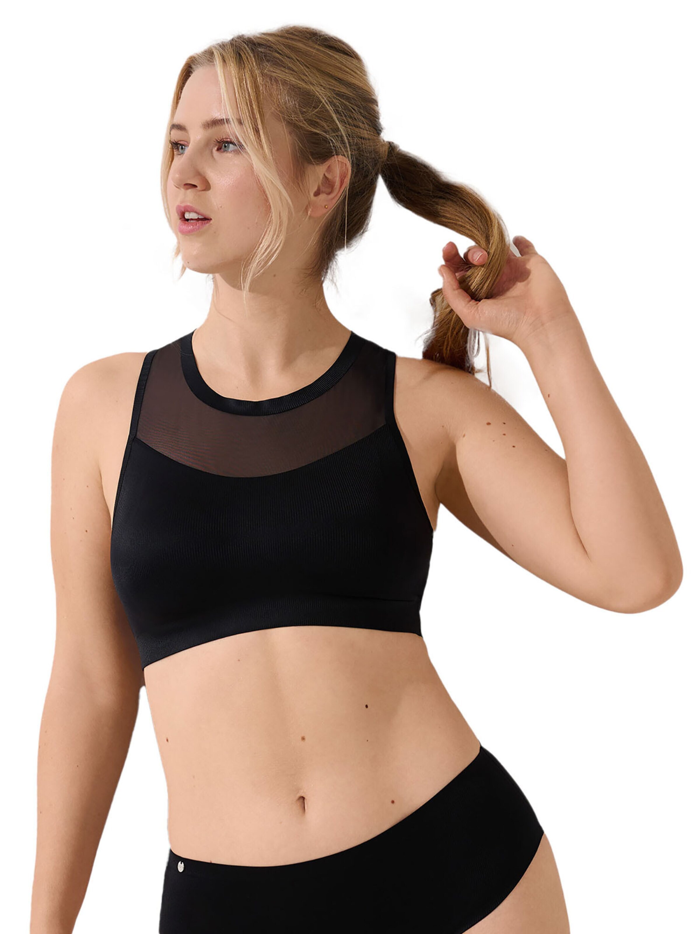 Lisca Sports Top 'Lifestyle' in Black: front
