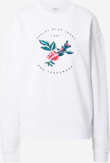 REPLAY Sweatshirt in mischfarben / weiß, Produktansicht