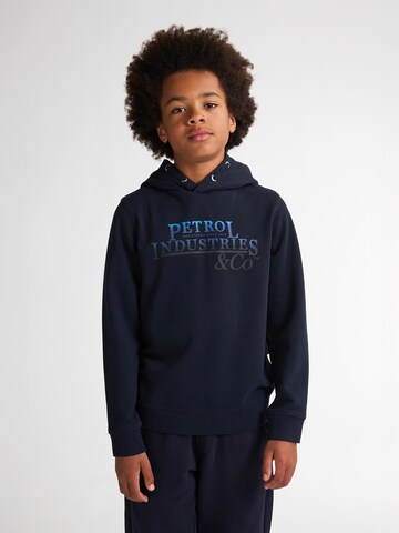 Sweat Petrol Industries en bleu : devant