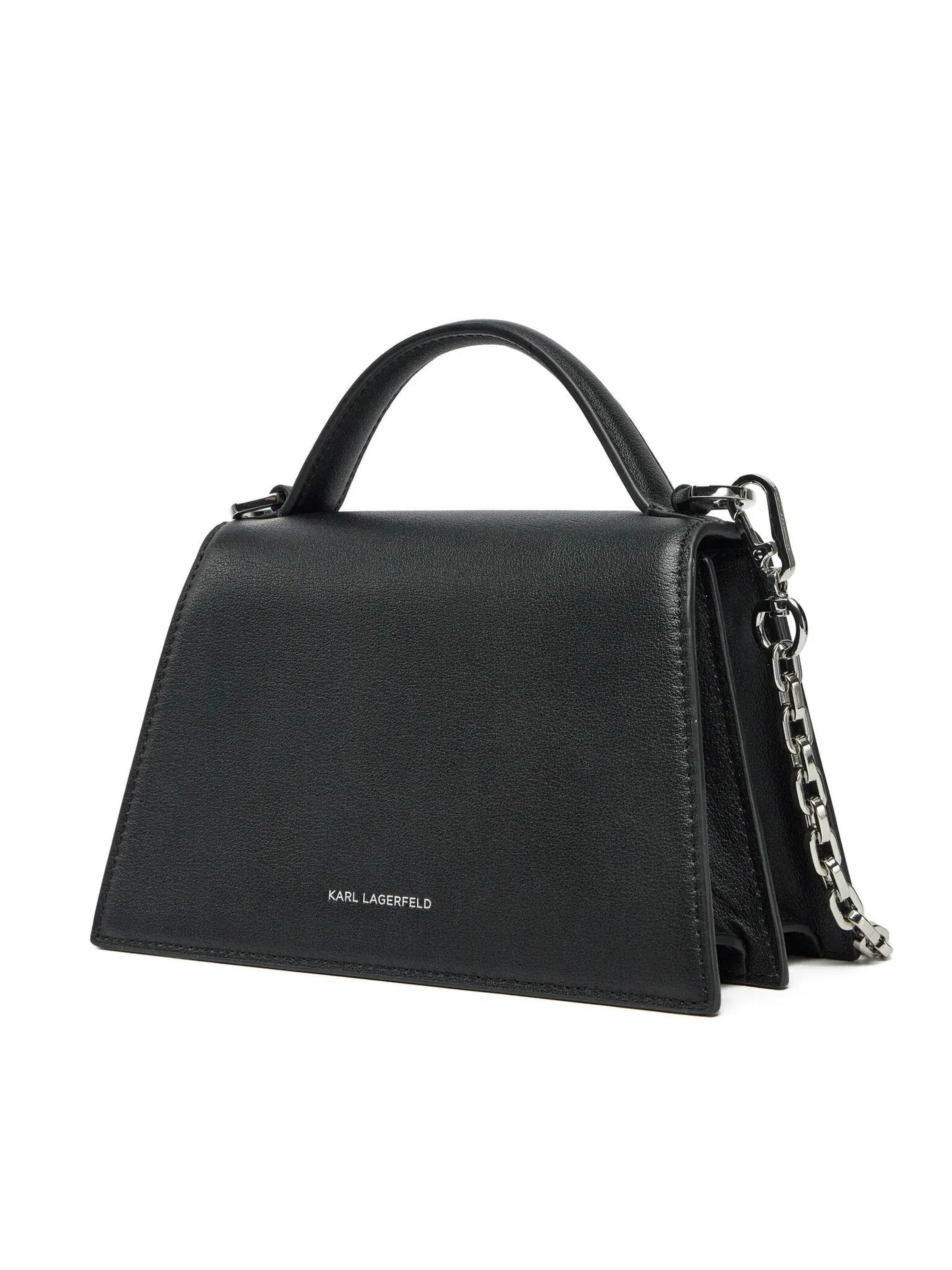 Karl Lagerfeld Håndtaske 'Karl Lagerfeld Sac Bandoulière Essentials A1W30038 Noir/Nickel' i sort