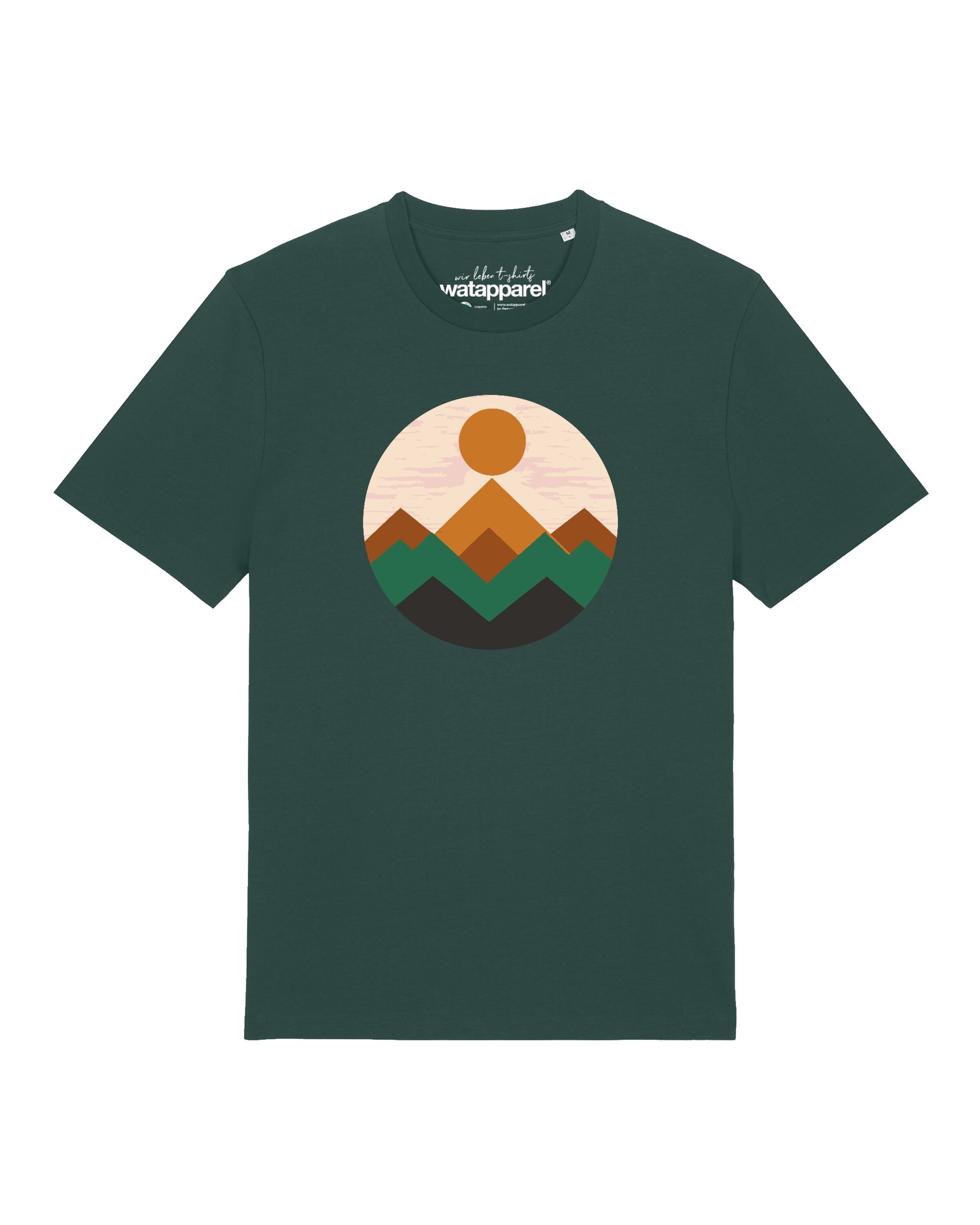Watapparel Shirt 'Geometric Landscape 2' in Green: front