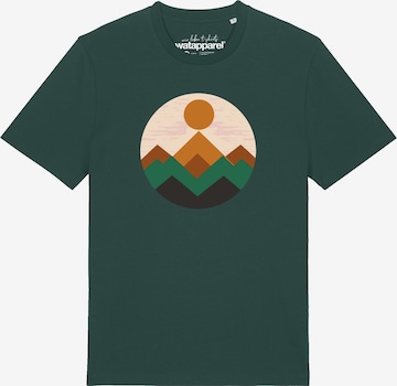 Watapparel Shirt 'Geometric Landscape 2' in Green: front