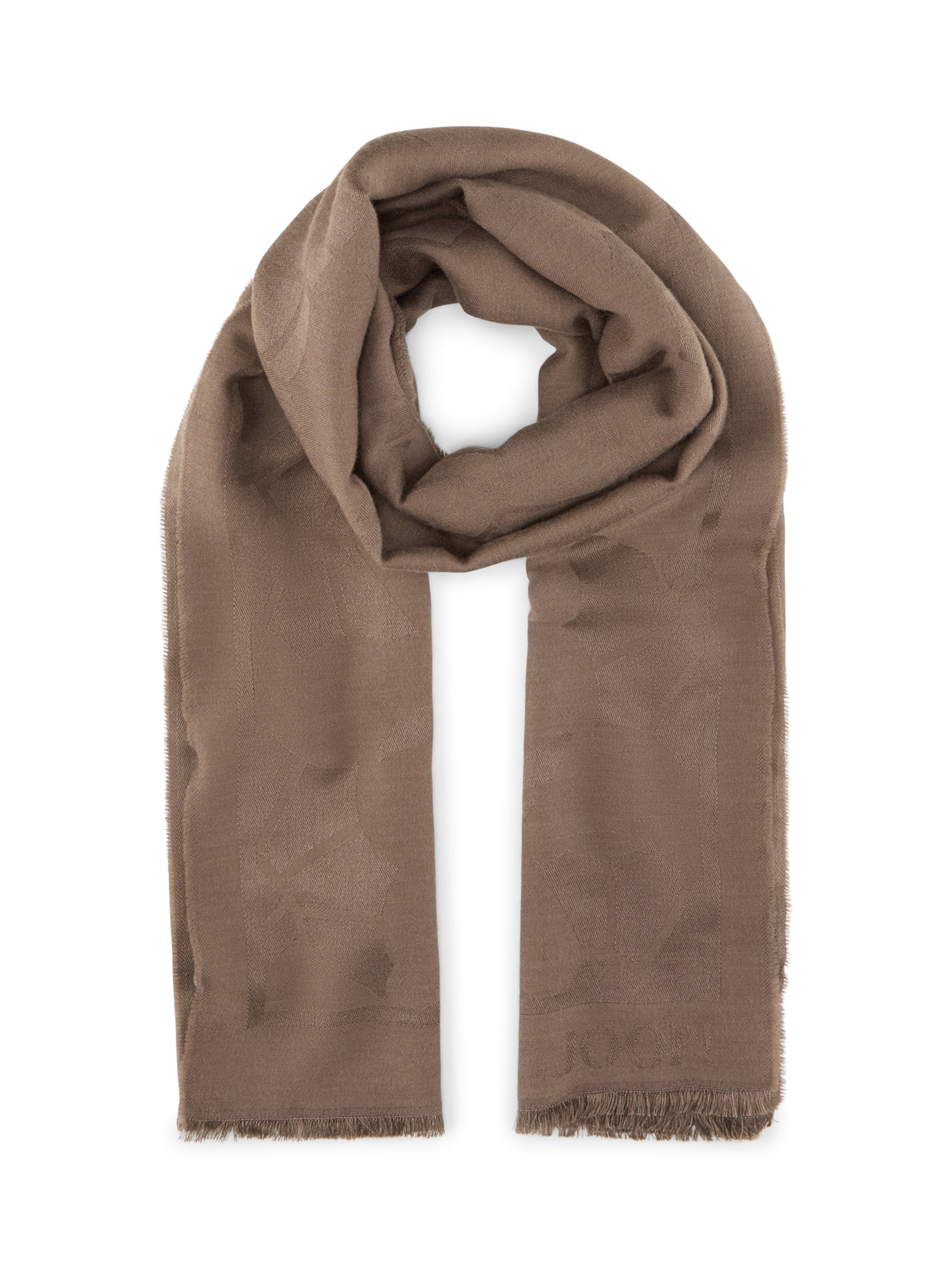 JOOP! Schal ' Felizian ' in Braun: Vorderseite