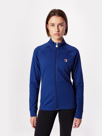 FILA Sports sweat jacket 'Benidorm' in Blue: front