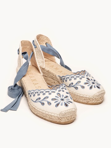 Alhamas - Sandália 'Alpargata Cuña 5 cm' em azul