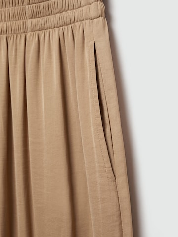MANGO Wide Leg Bukser 'MOON' i beige