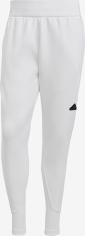 ADIDAS SPORTSWEAR Workout Pants 'Z.N.E. Premium' in White: front