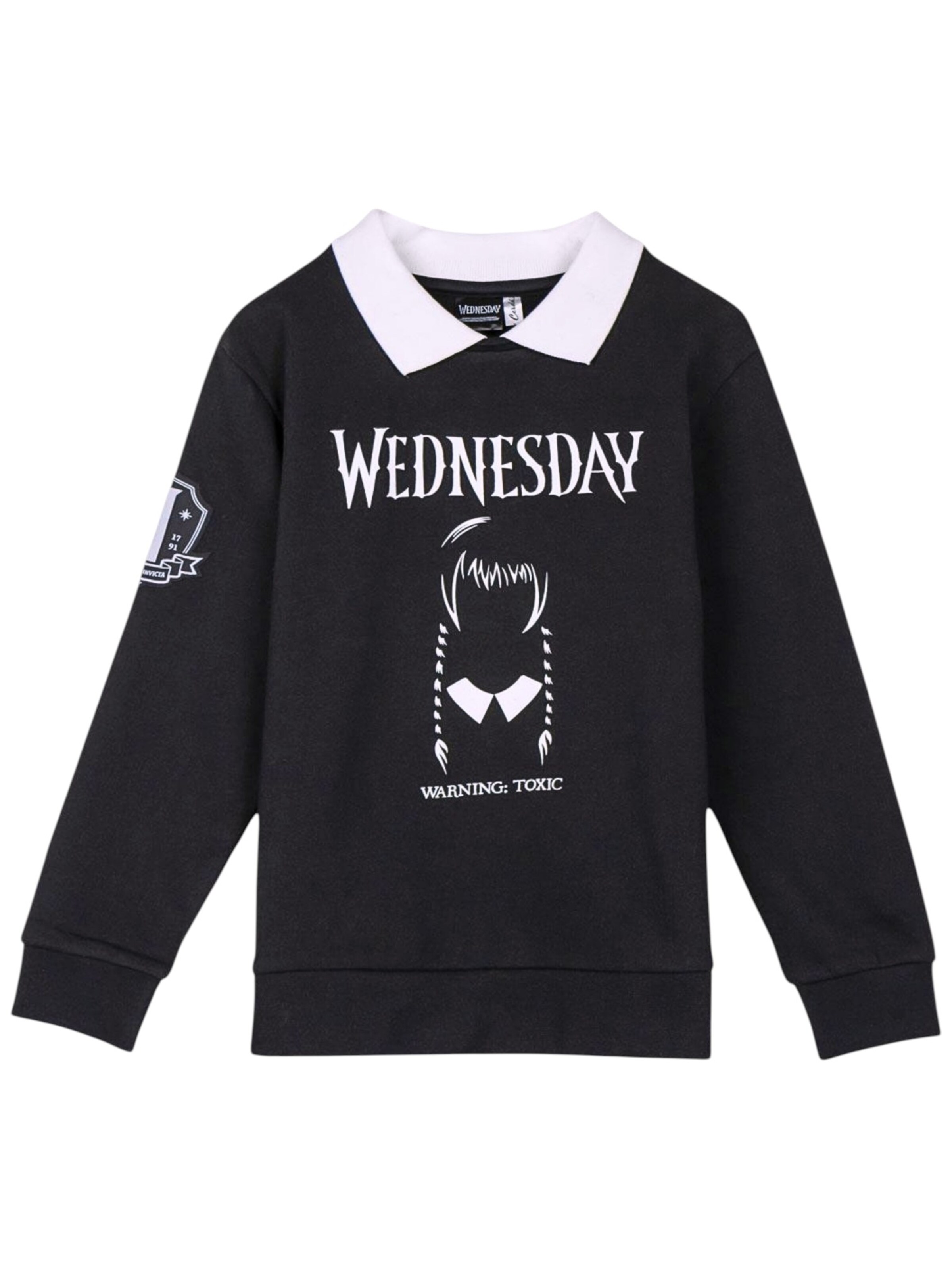 Wednesday Sweatshirt in Schwarz: Vorderseite