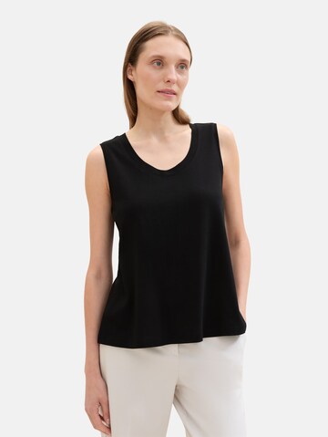 TOM TAILOR Top in Zwart: voorkant
