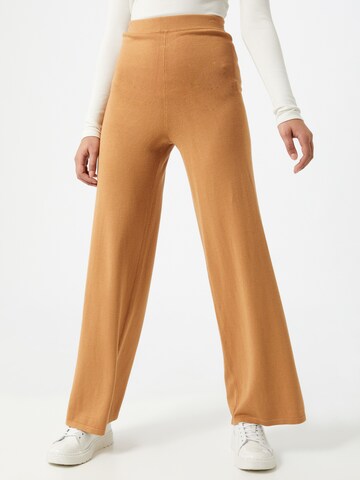 Wide Leg Pantalon Dorothy Perkins en marron : devant