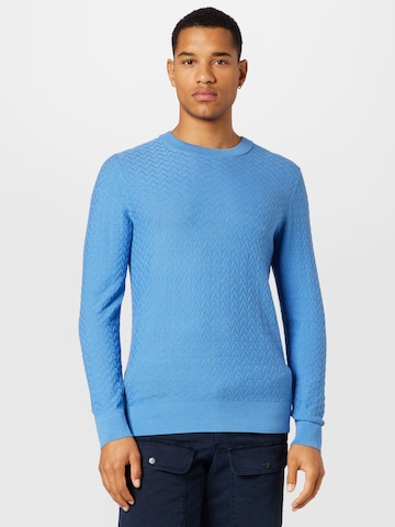 Tommy Hilfiger Tailored Trui in Blauw: voorkant