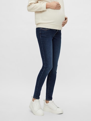 MAMALICIOUS Skinny Jeans 'Banda' in Blauw: voorkant