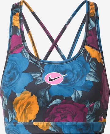 NIKE Bustier Sport bh in Zwart: voorkant