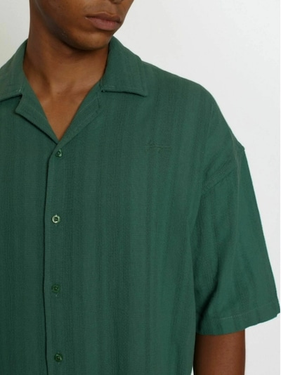 Denim Project Overhemd ' DPTextured ' in de kleur Olijfgroen, Productweergave