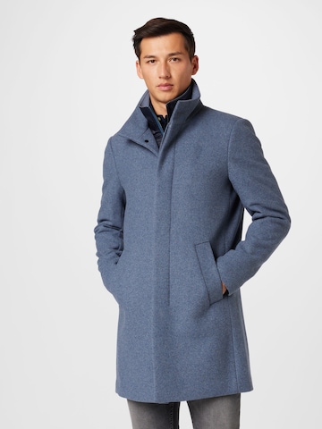 Matinique Regular fit Between-Seasons Coat 'Harvey' in Blue: front