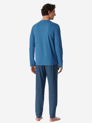 SCHIESSER Pyjama lang 'Casual Essentials'‌ in Blau