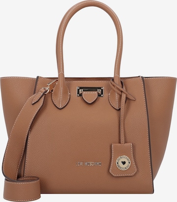 Love Moschino Handbag in Brown: front