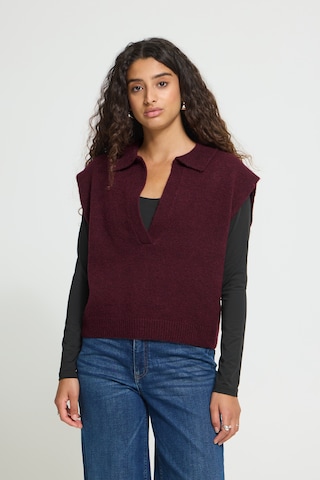 ICHI Bodywarmer 'IHPOVOKE' in Rood: voorkant
