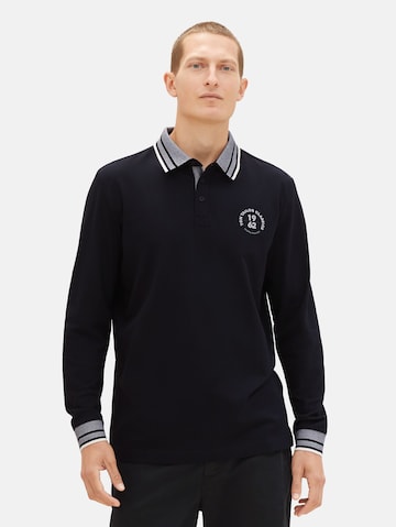 TOM TAILOR Poloshirt in Schwarz: predná strana