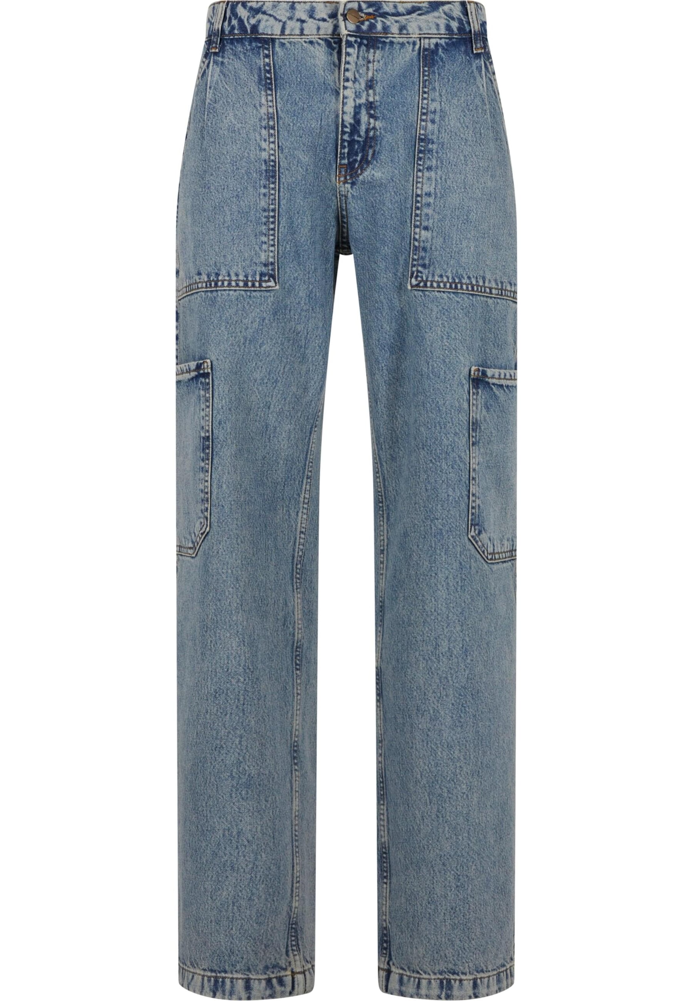 2Y Studios Loosefit Τζιν cargo 'Tali' σε μπλε: μπροστά