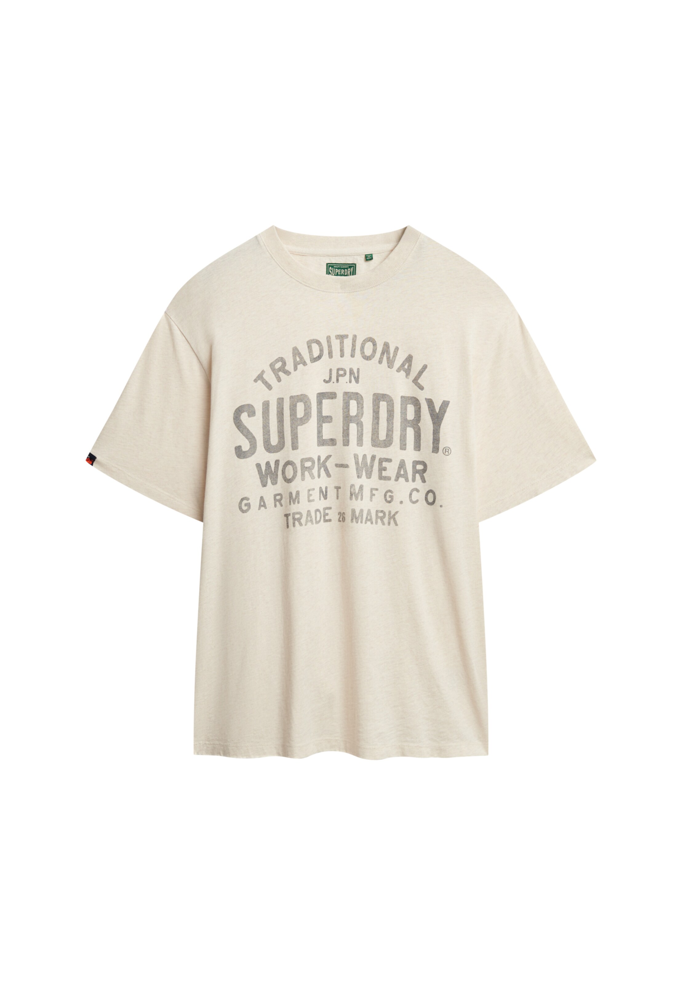 T-Shirt Superdry en beige : devant
