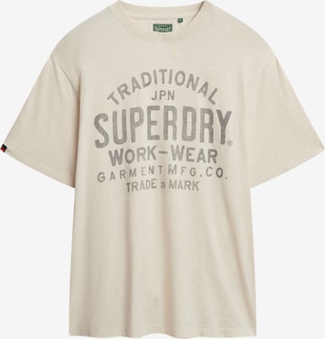 T-Shirt Superdry en beige : devant