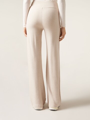 CALZEDONIA Wide Leg Hose in Beige