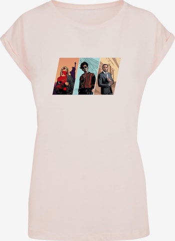 Merchcode Shirt 'Grand Trio' in Roze: voorkant