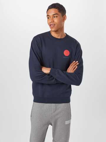 EDWIN Sweatshirt 'Japanese Sun Sweat' in Blue: front