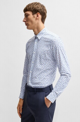 BOSS Slim fit Button Up Shirt 'P-Roan' in Blue