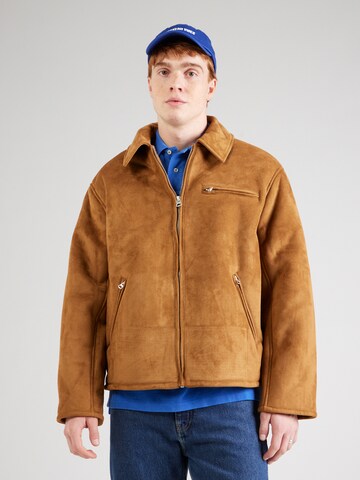 TOPMAN Демисезонная куртка в Коричневый: спереди