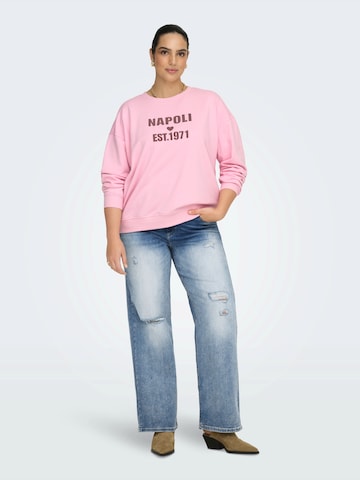 ONLY Carmakoma Свитшот 'CARSilda' в Ярко-розовый