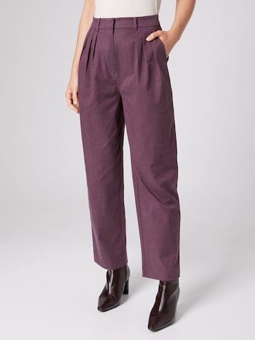 Guido Maria Kretschmer Women Voľný strih Plisované nohavice 'Nadia' - fialová: predná strana