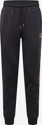 PUMA Sportbroek in de kleur Goudgeel / Zwart, Productweergave