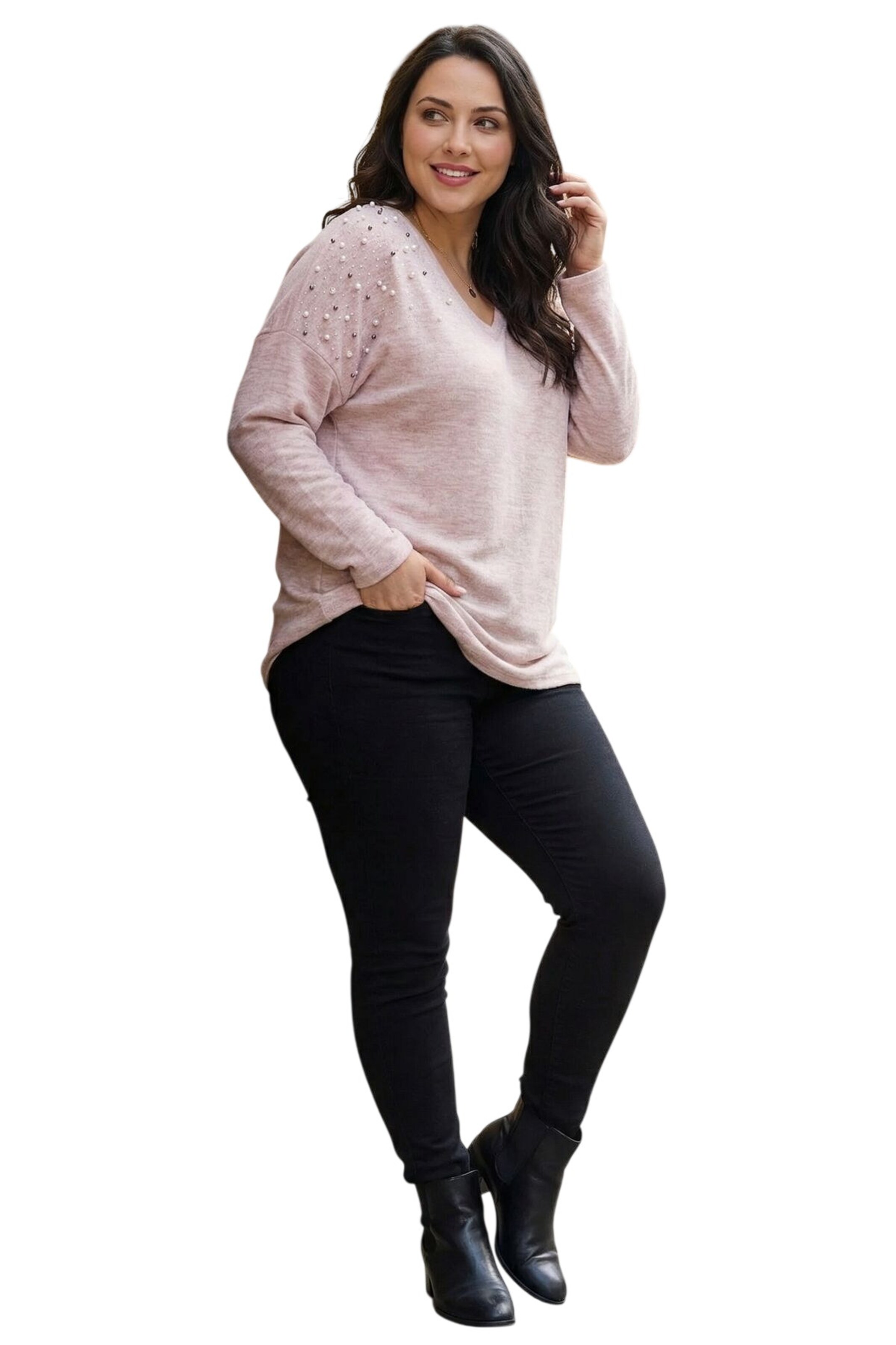 T-shirt Stil Diva en rose