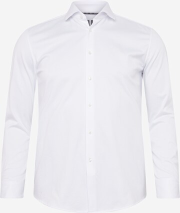 Coupe slim Chemise business 'HANK' BOSS en blanc : devant