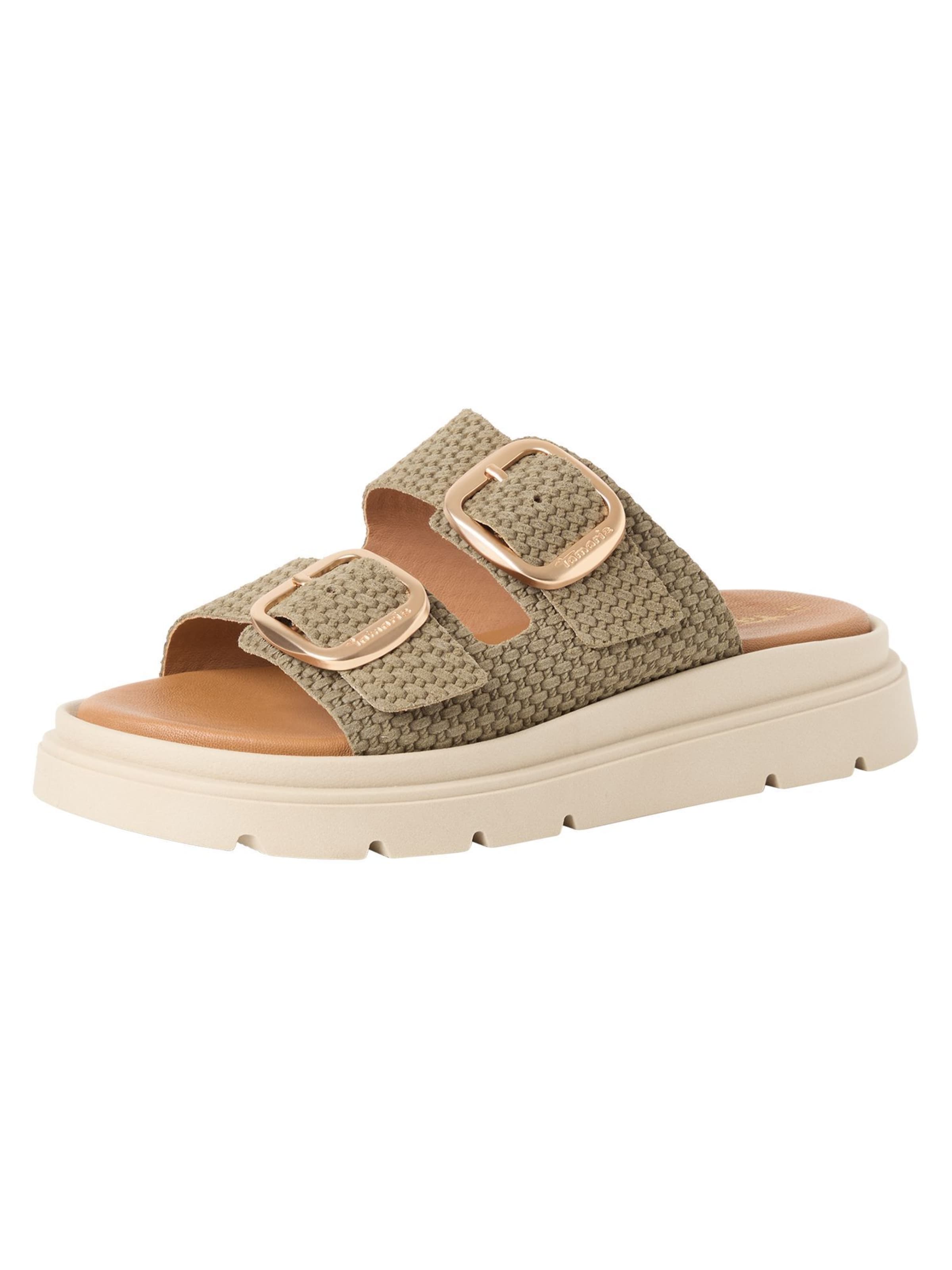 Tamaris Pantolette in Grün: Vorderseite