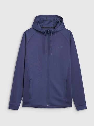 Giacca di felpa sportiva di 4F in blu: frontale