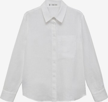 MANGO Blouse 'LINO' in Wit: voorkant