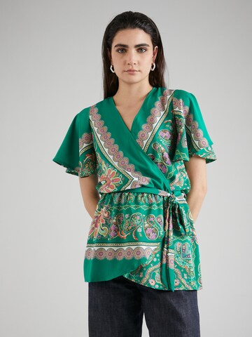 AX Paris Blouse in Groen: voorkant