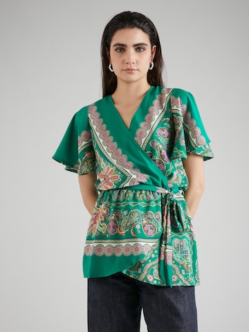 AX Paris Blouse in Groen: voorkant