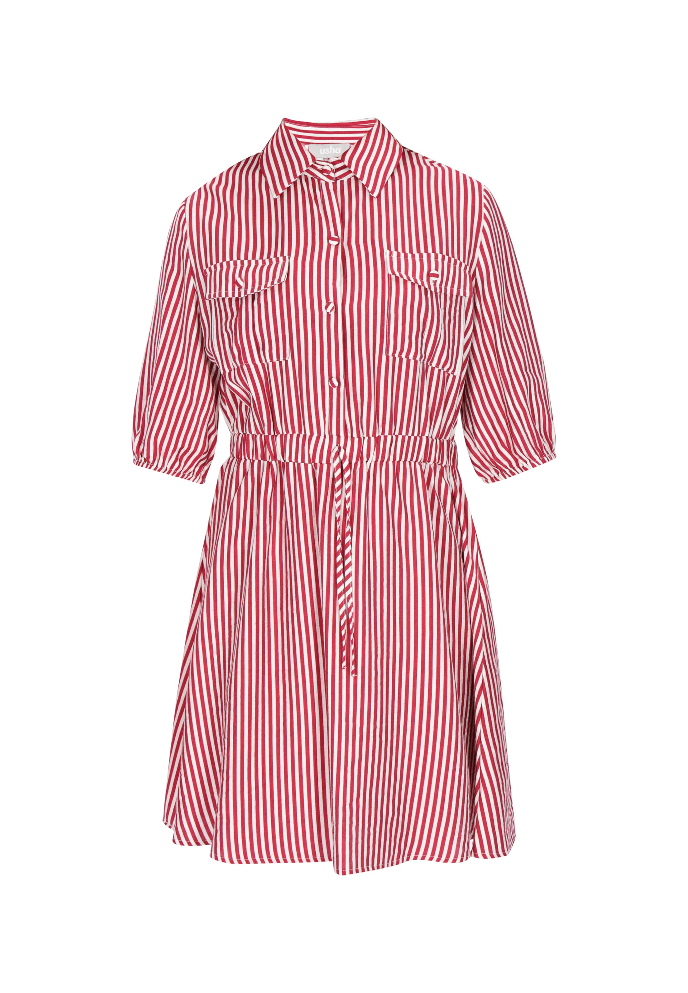 Robe-chemise Usha en rouge : devant