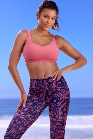 LASCANA ACTIVE Bustier Biustonosz sportowy w kolorze różowy: przód
