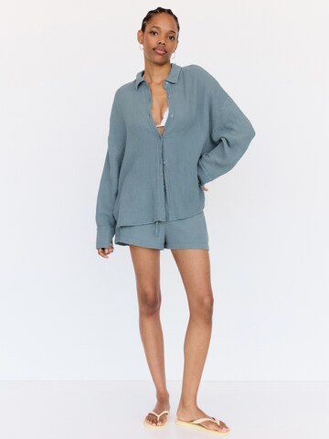 Pull&Bear Bluse in Blau