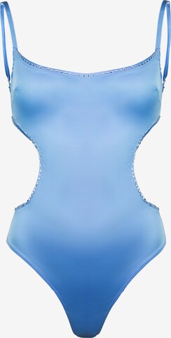 OW Collection Shirt Bodysuit 'ELISHA' in Blue: front